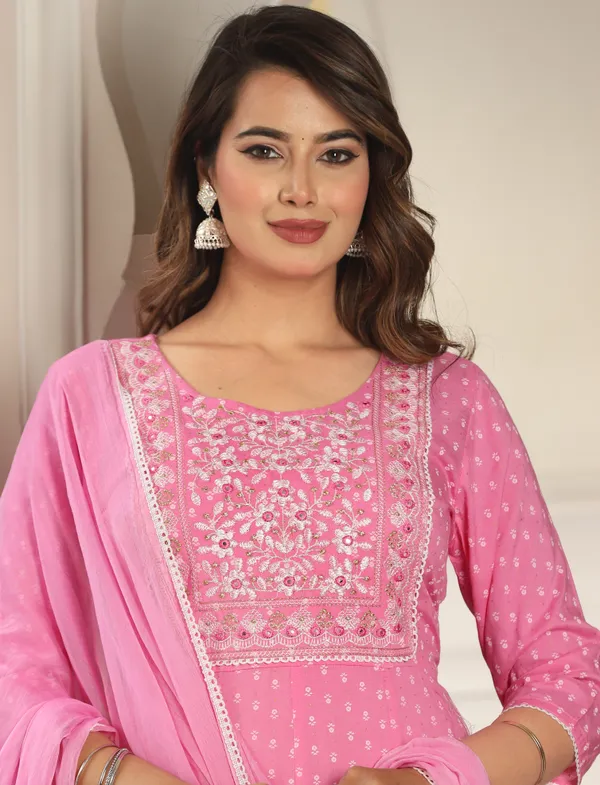 Pink_Anarkali_Rayon_Kurta_With_Pant_And_Dupatta_For_Women
