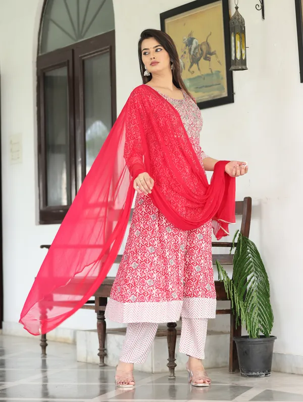 Multicolor_Anarkali_Rayon_Printed_Embroidered_Kurta_With_Pant_And_Dupatta_For_Women