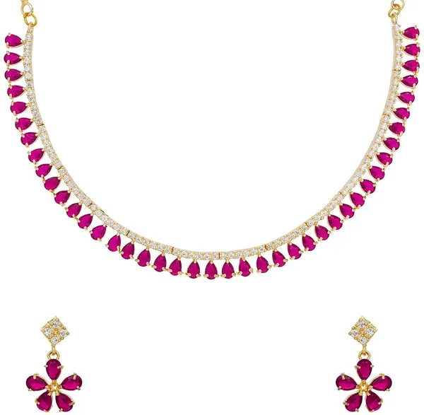 Gold_&_Pink_Necklace_Set_for_Women_|_Premium_Alloy_Necklace_for_Everyday_Use