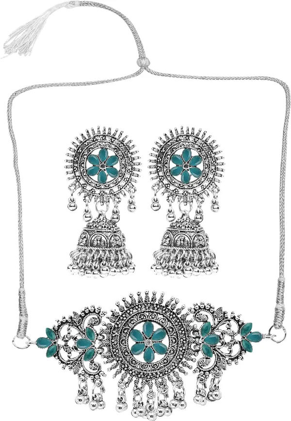 Silver_&_Green_Necklace_Set_for_Women_|_Premium_Alloy_Necklace_for_Everyday_Use