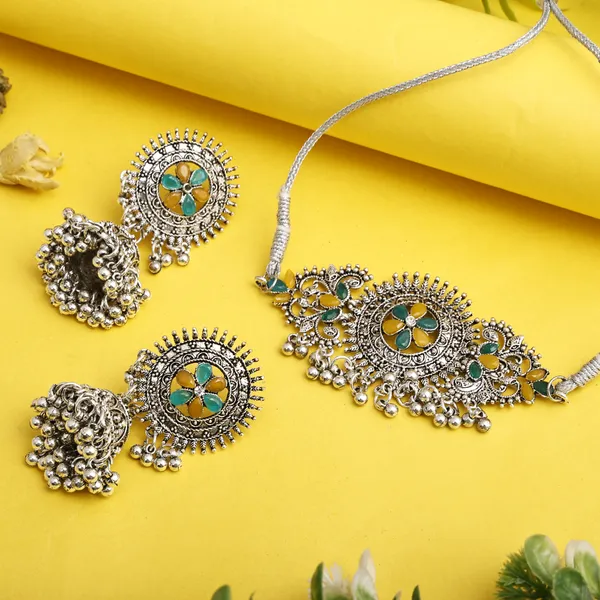 Silver_&_Yellow_Necklace_Set_for_Women_|_Premium_Oxidised_Silver_Necklace_for_Everyday_Use