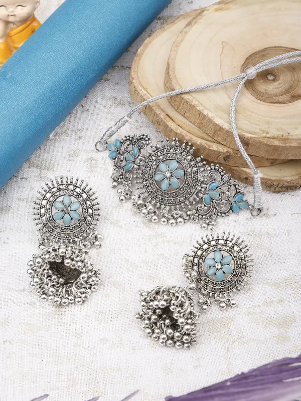 Silver_&_Blue_Necklace_Set_for_Women_|_Premium_Oxidised_Silver_Necklace_for_Everyday_Use