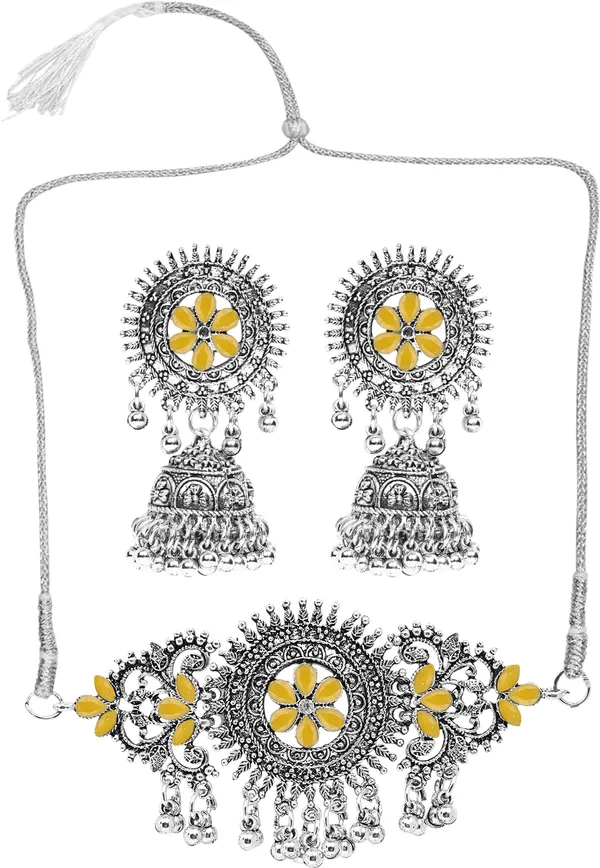 Silver_&_Yellow_Necklace_Set_for_Women_|_Premium_Oxidised_Silver_Necklace_for_Everyday_Use