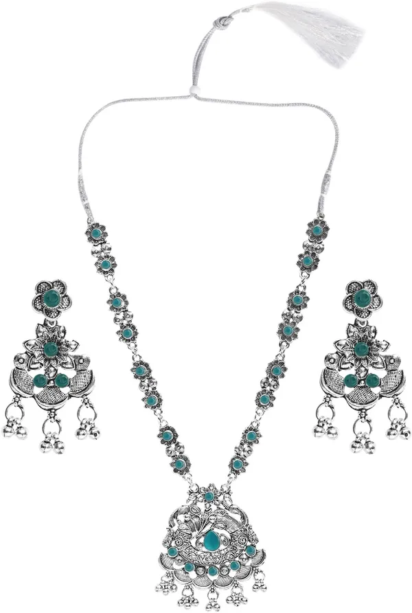 Silver_&_Green_Necklace_Set_for_Women_|_Premium_Oxidised_Silver_Necklace_for_Everyday_Use