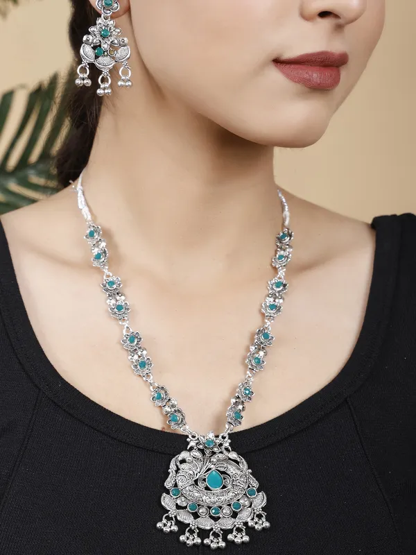Silver_&_Green_Necklace_Set_for_Women_|_Premium_Oxidised_Silver_Necklace_for_Everyday_Use