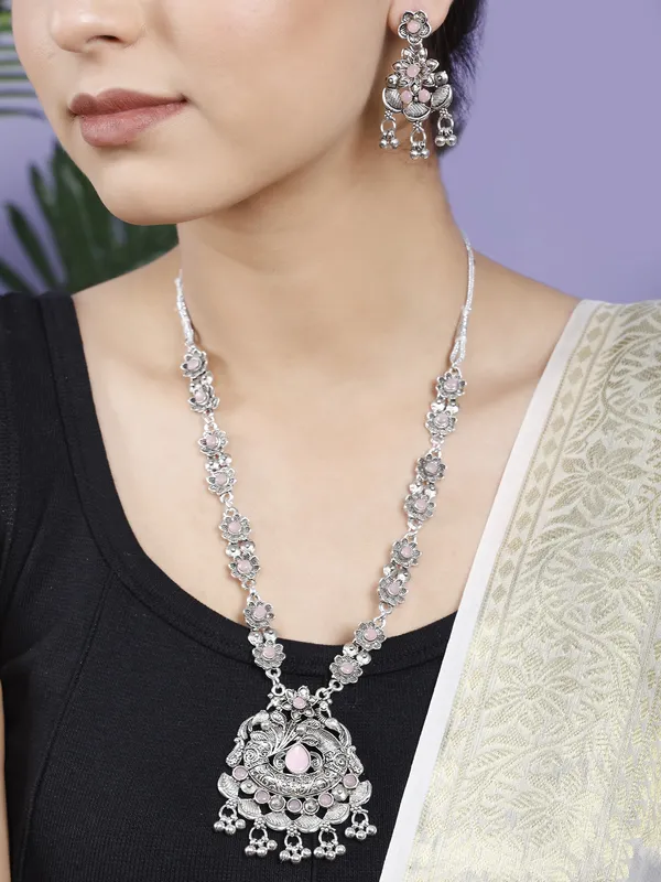 Pink_&_Silver_Necklace_Set_for_Women_|_Premium_Oxidised_Silver_Necklace_for_Everyday_Use
