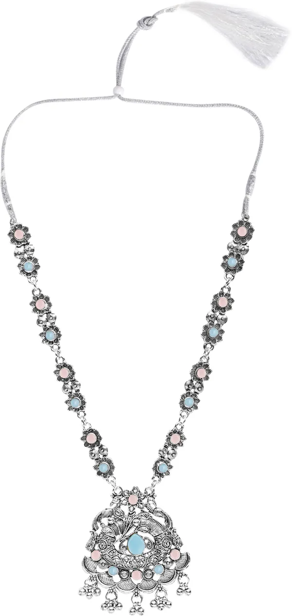 Beige_&_Silver_&_Pink_Necklace_Set_for_Women_|_Premium_Oxidised_Silver_Necklace_for_Everyday_Use