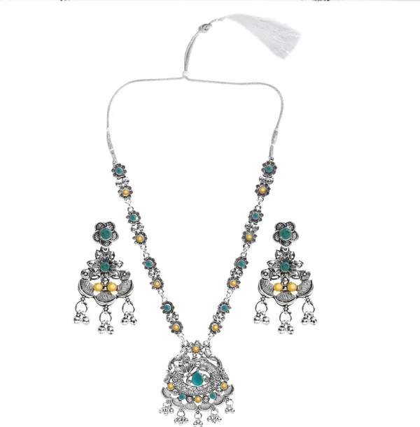 Yellow_&_Green_&_Silver_Necklace_Set_for_Women_|_Premium_Oxidised_Silver_Necklace_for_Everyday_Use