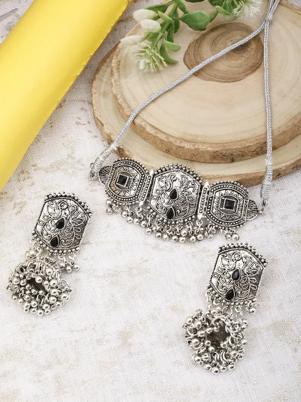 Silver_&_Black_Necklace_Set_for_Women_|_Premium_Oxidised_Silver_Necklace_for_Everyday_Use