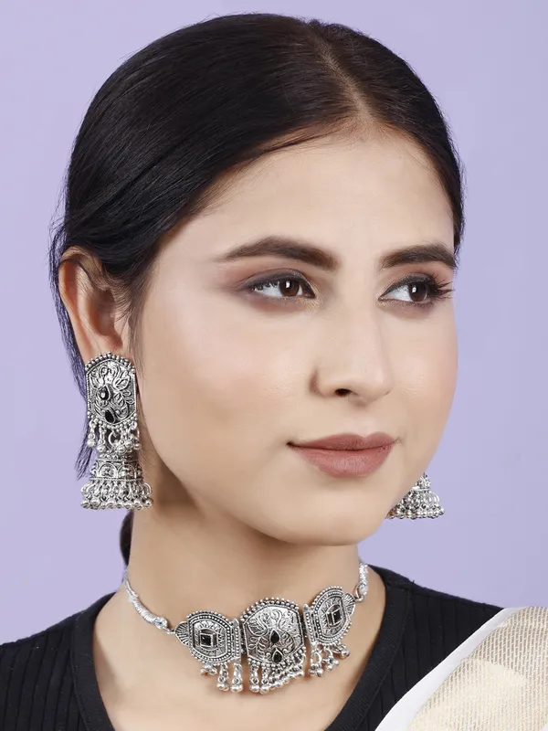 Silver_&_Black_Necklace_Set_for_Women_|_Premium_Oxidised_Silver_Necklace_for_Everyday_Use