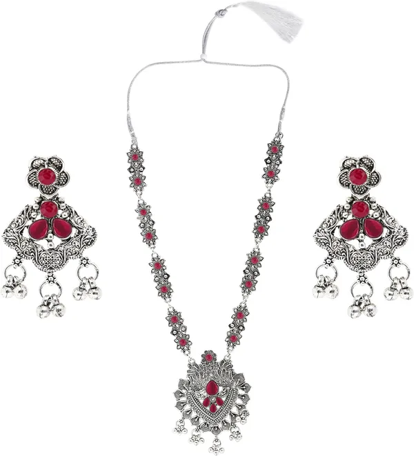Maroon_Necklace_Set_for_Women_|_Premium_Oxidised_Silver_Necklace_for_Everyday_Use