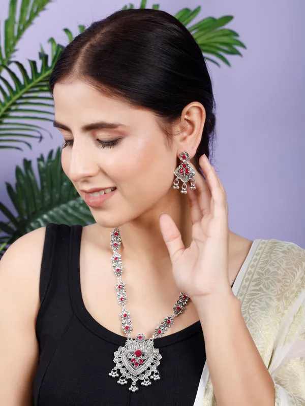 Maroon_Necklace_Set_for_Women_|_Premium_Oxidised_Silver_Necklace_for_Everyday_Use