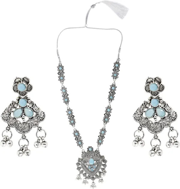 Silver_&_Blue_Necklace_Set_for_Women_|_Premium_Oxidised_Silver_Necklace_for_Everyday_Use