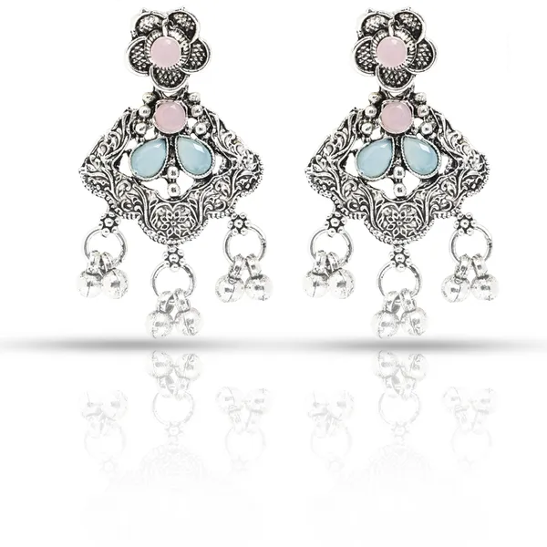 Silver_&_Pink_Necklace_Set_for_Women_|_Premium_Oxidised_Silver_Necklace_for_Everyday_Use