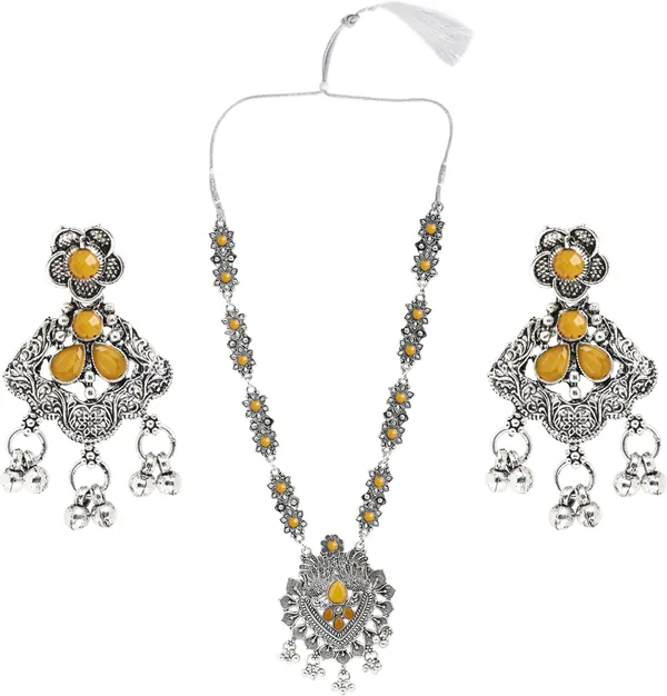 Silver_&_Yellow_Necklace_Set_for_Women_|_Premium_Oxidised_Silver_Necklace_for_Everyday_Use