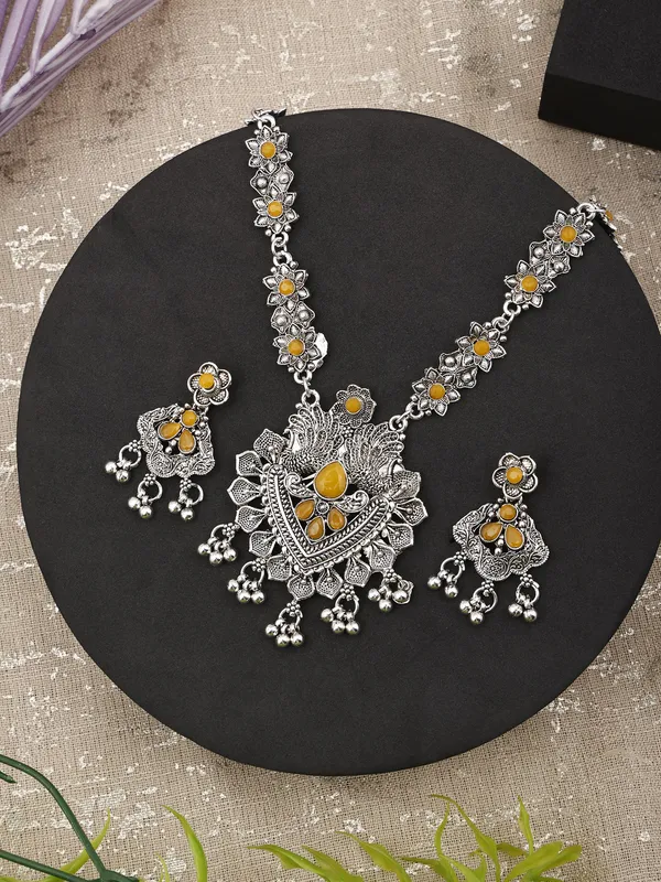 Silver_&_Yellow_Necklace_Set_for_Women_|_Premium_Oxidised_Silver_Necklace_for_Everyday_Use
