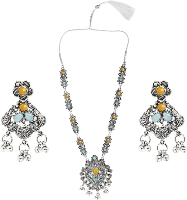 Silver_&_Blue_&_Yellow_Necklace_Set_for_Women_|_Premium_Oxidised_Silver_Necklace_for_Everyday_Use