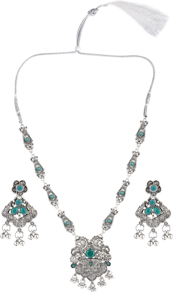 Silver_&_Green_Necklace_Set_for_Women_|_Premium_Oxidised_Silver_Necklace_for_Everyday_Use