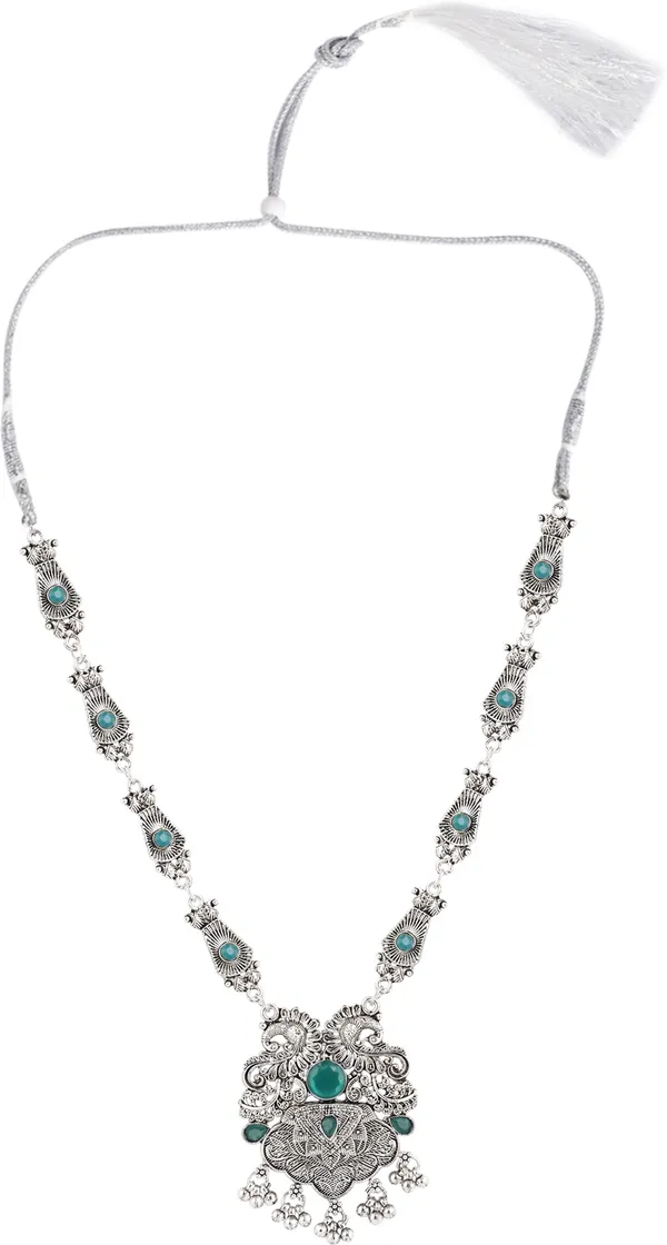 Silver_&_Green_Necklace_Set_for_Women_|_Premium_Oxidised_Silver_Necklace_for_Everyday_Use