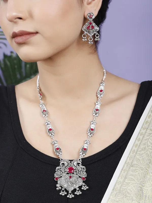 Maroon_&_Silver_Necklace_Set_for_Women_|_Premium_Oxidised_Silver_Necklace_for_Everyday_Use