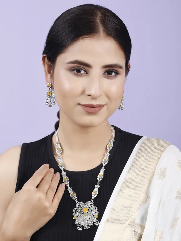 Yellow_Necklace_Set_for_Women_|_Premium_Oxidised_Silver_Necklace_for_Everyday_Use
