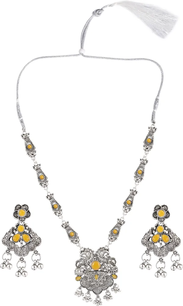 Yellow_Necklace_Set_for_Women_|_Premium_Oxidised_Silver_Necklace_for_Everyday_Use