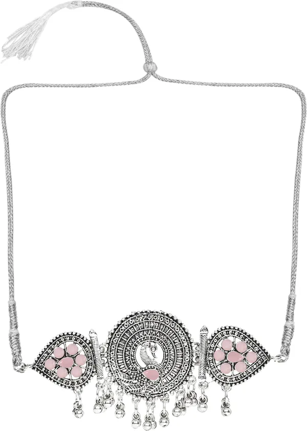 Pink_Necklace_Set_for_Women_|_Premium_Oxidised_Silver_Necklace_for_Everyday_Use