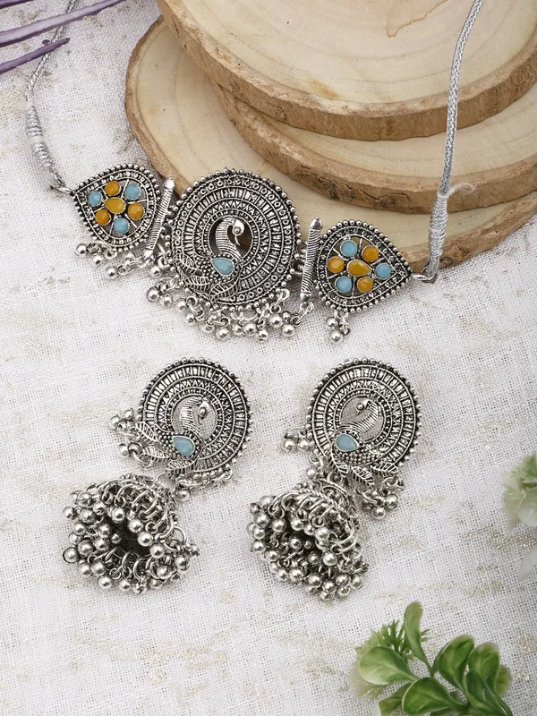 Yellow_&_Blue_Necklace_Set_for_Women_|_Premium_Oxidised_Silver_Necklace_for_Everyday_Use