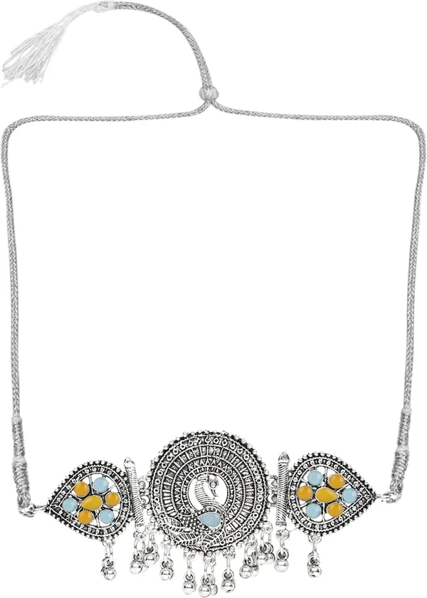 Yellow_&_Blue_Necklace_Set_for_Women_|_Premium_Oxidised_Silver_Necklace_for_Everyday_Use
