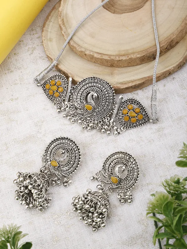 Yellow_Necklace_Set_for_Women_|_Premium_Oxidised_Silver_Necklace_for_Everyday_Use