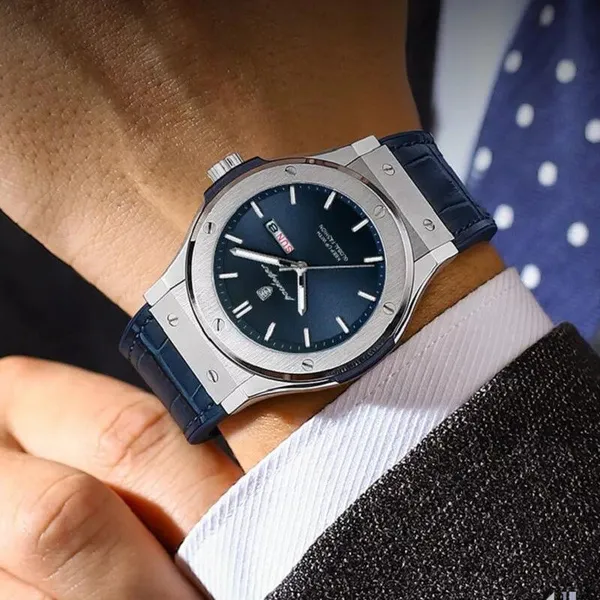 POEDAGAR_Classy_Quartz_Watch_for_Men_Blue_Strap