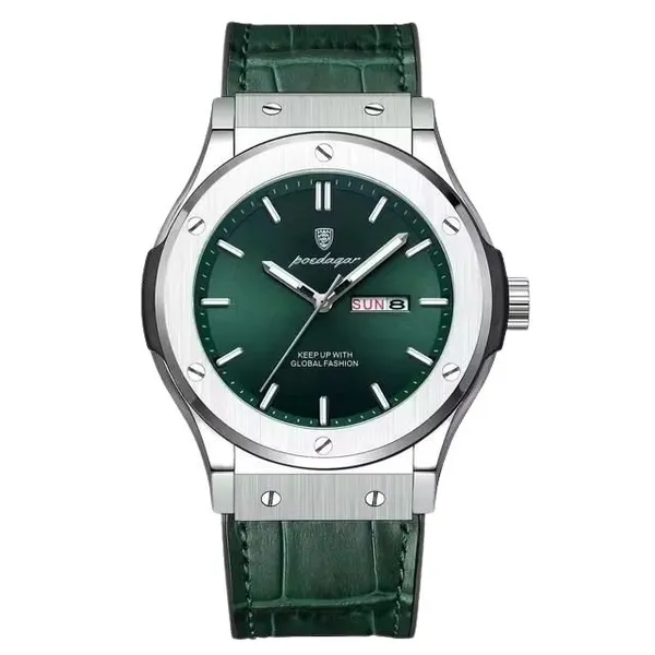 POEDAGAR_CLASSY_Quartz_Watch_for_Men_Green_Strap