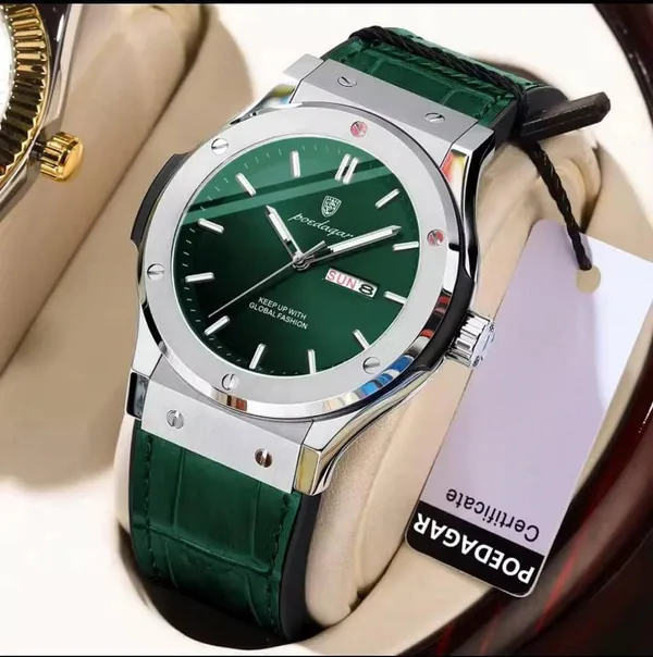 POEDAGAR_CLASSY_Quartz_Watch_for_Men_Green_Strap