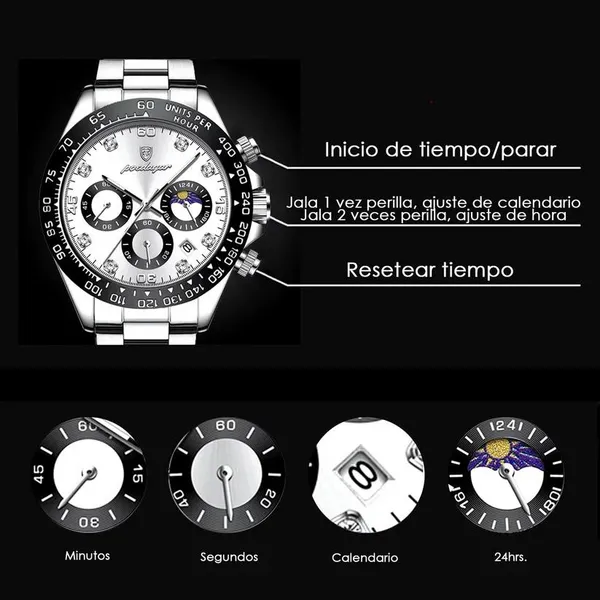 Luxury_Silver_&_Black_Chronograph_Silicone_Strap_With_Seiko_Movement