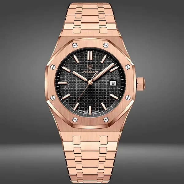 Gold_&_Black_Luxury_Quartz_Watch_For_Men