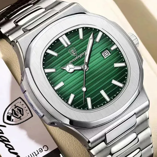 Silver_&_Green_Luxury_Quartz_Sports_Watch_For_Men