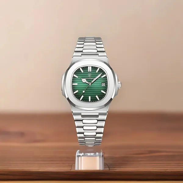 Silver_&_Green_Luxury_Quartz_Sports_Watch_For_Men