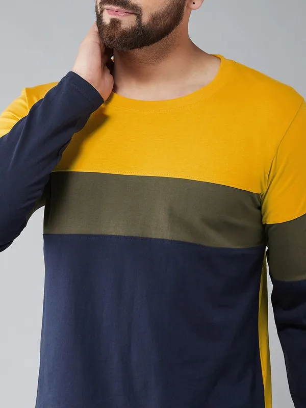 Multicolor_Solid_Men_Round_Neck_Multicolor_T-Shirt