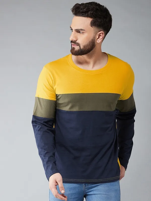 Multicolor_Solid_Men_Round_Neck_Multicolor_T-Shirt