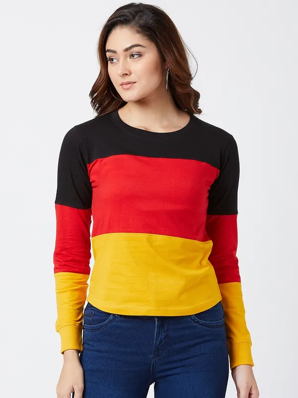 Striped_Couple_Round_Neck_Multicolor_T-Shirt