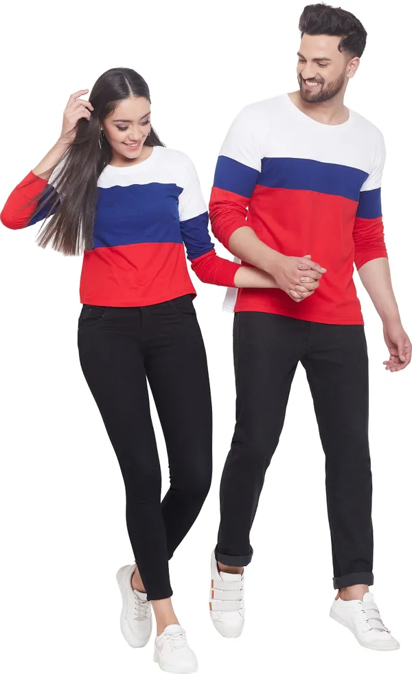 Striped_Couple_Round_Neck_Multicolor_T-Shirt