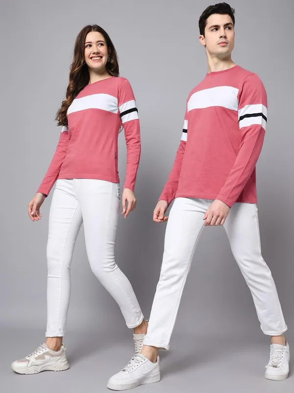 Striped_Couple_Round_Neck_Multicolor_T-Shirt