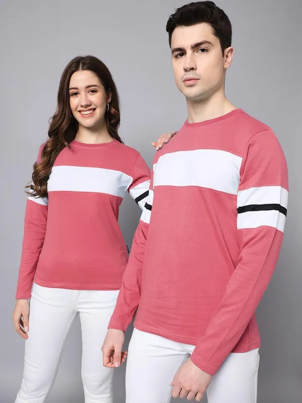 Striped_Couple_Round_Neck_Multicolor_T-Shirt
