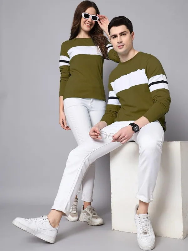 Striped_Couple_Round_Neck_Multicolor_T-Shirt