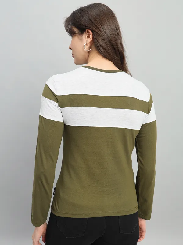 Striped_Couple_Round_Neck_Green_T-Shirt