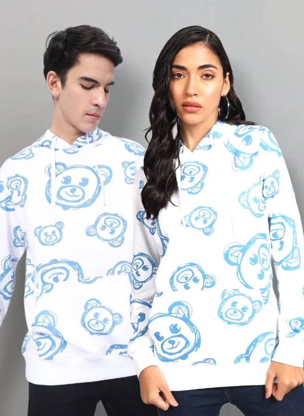 Printed_Couple_Round_Neck_White,_Blue,_Light_Blue_T-Shirt