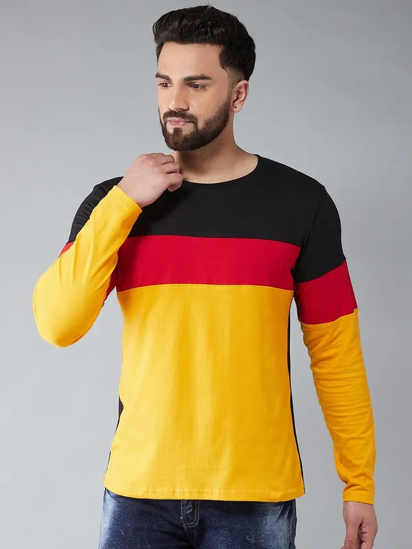 Striped_Men_Polo_Neck_Multicolor_T-Shirt