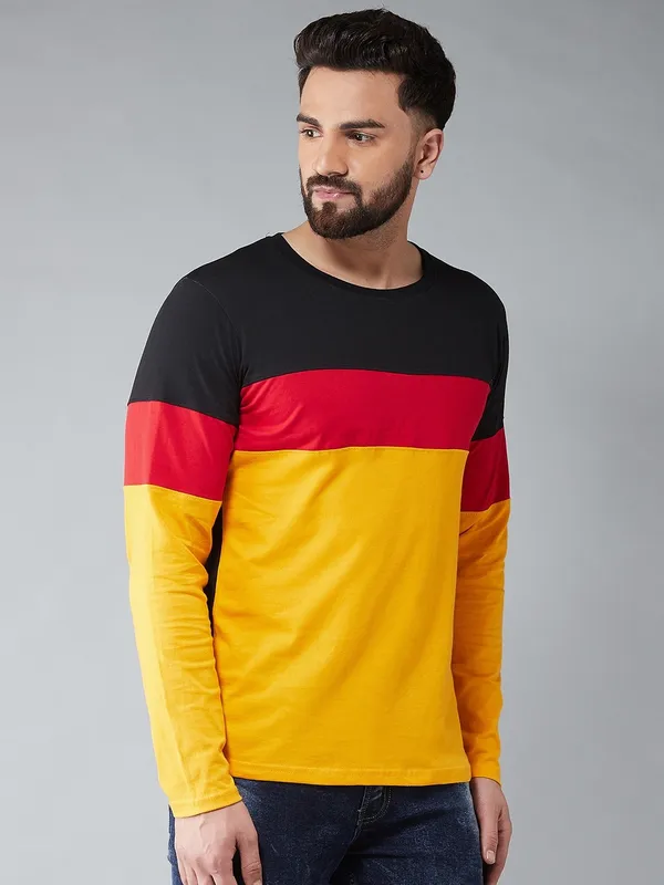 Striped_Men_Polo_Neck_Multicolor_T-Shirt