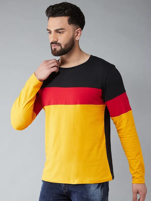 Striped_Men_Polo_Neck_Multicolor_T-Shirt