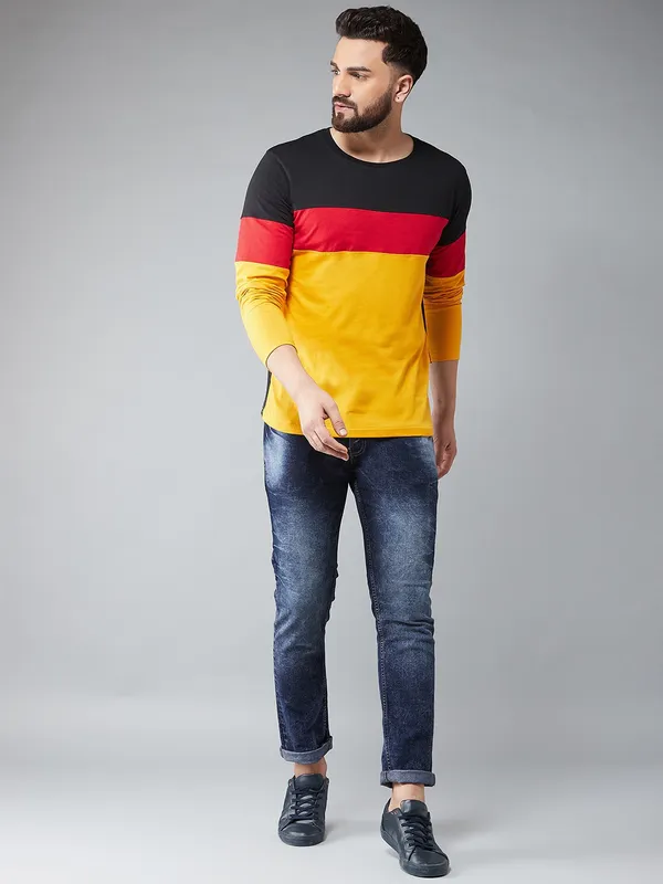 Striped_Men_Polo_Neck_Multicolor_T-Shirt